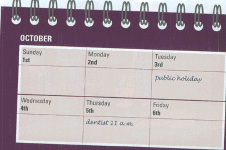 October calendar